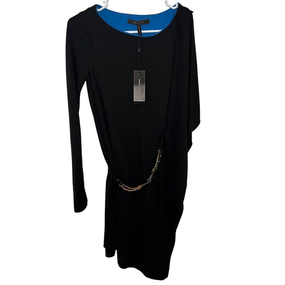 Women's BCBGMAXAZRIA One sleeve dress with belt Size XXS - Picture 1 of 5